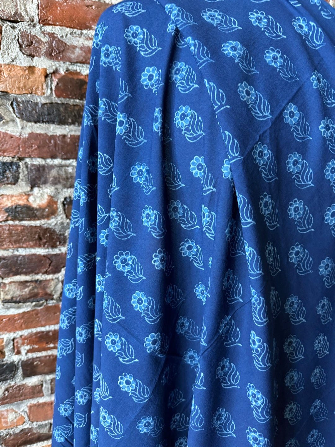 Default Indigo Daisy - Indigo Dabu Blockprint from India