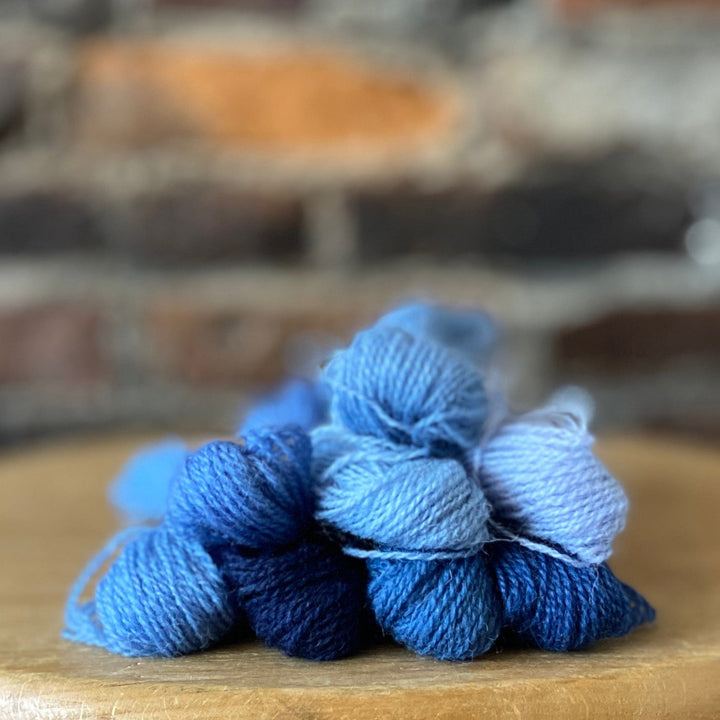 Individual Appleton Crewel Wool Skeins from the Bright China Blue Colorway