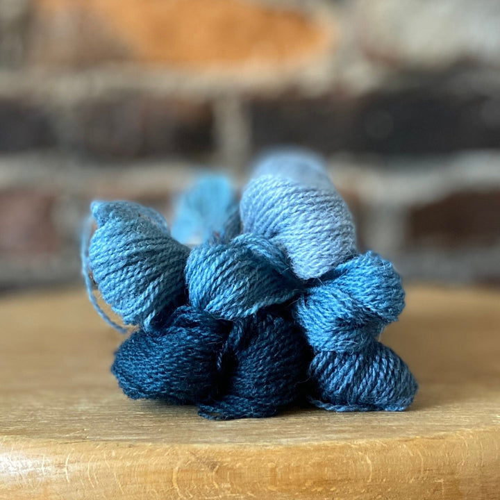 Individual Appleton Crewel Wool Skeins from the Dull Marine Blue Colorway