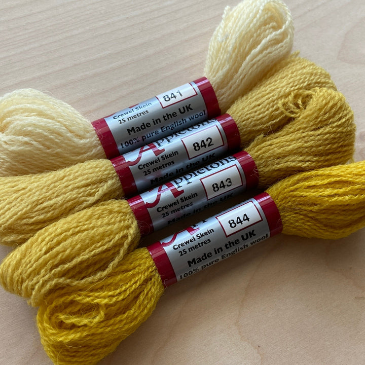 Individual Appletons Crewel Wool Skeins from the Heraldic Gold Colorway