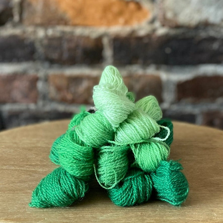 Individual Appletons Crewel Wool Skeins from the Leaf Green Colorway