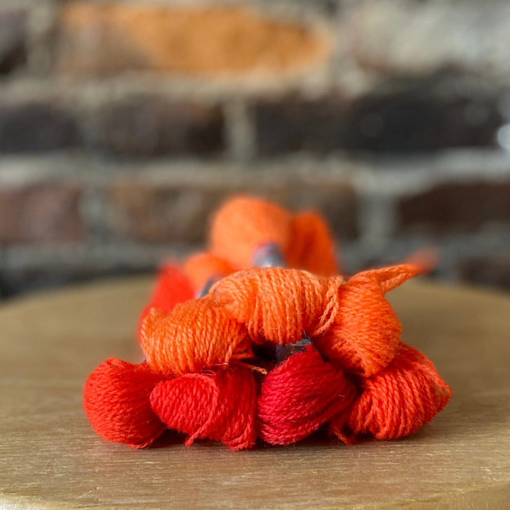 Individual Appletons Crewel Wool Skeins from the Orange Red Colorway