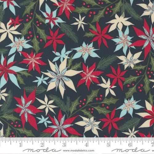 Joyful Petals in Midnight - Good News Great Joy - MODA