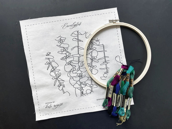 Default Kate Wyatt Embroidery Kit Eucalyptus