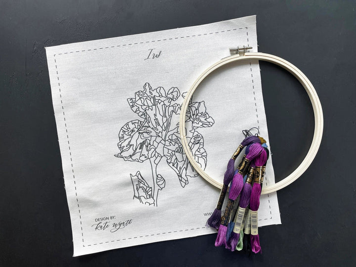 Default Kate Wyatt Embroidery Kit Iris