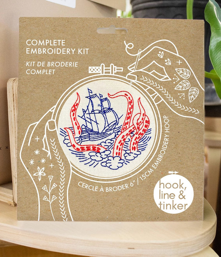 Default Kraken & Ship - Hook, Line & Tinker Embroidery Kit