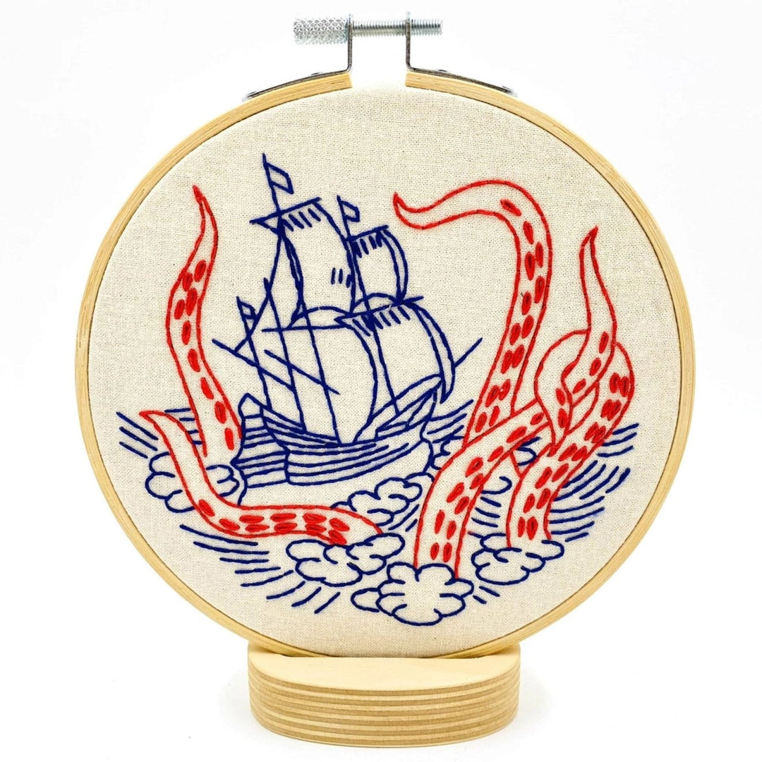 Default Kraken & Ship - Hook, Line & Tinker Embroidery Kit