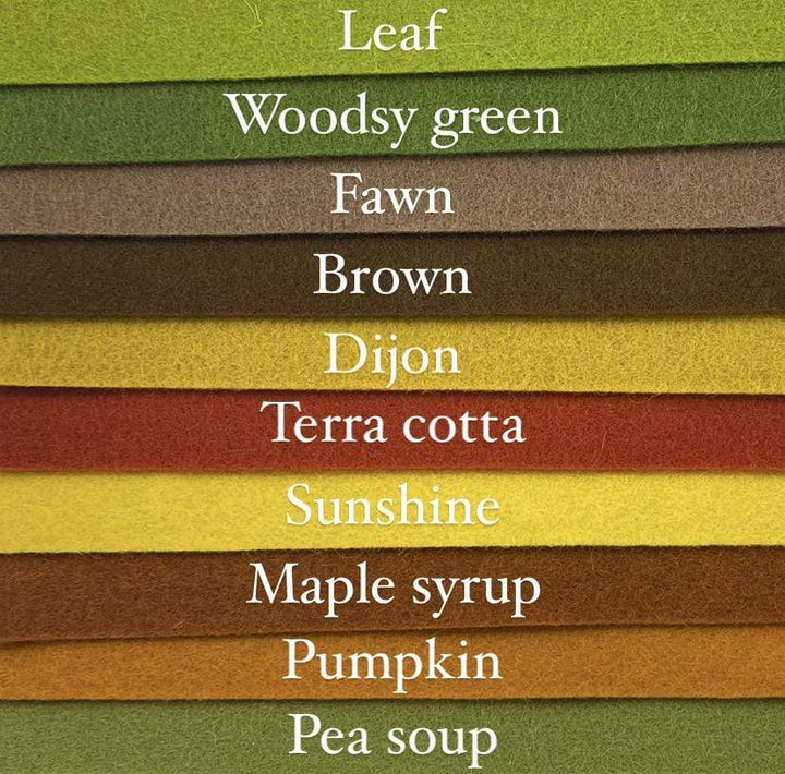 Large Wool Felt Roll ~ Autumn