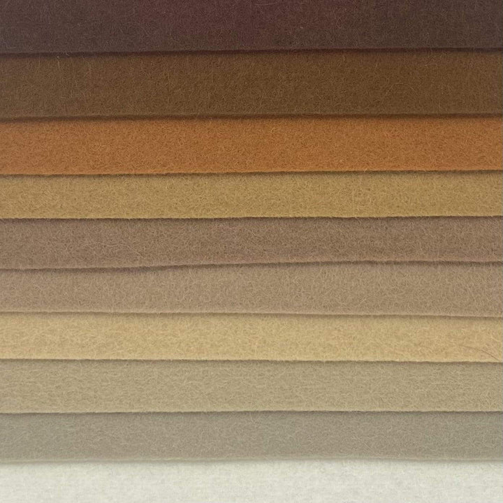 Large Wool Felt Roll - Earth Tones