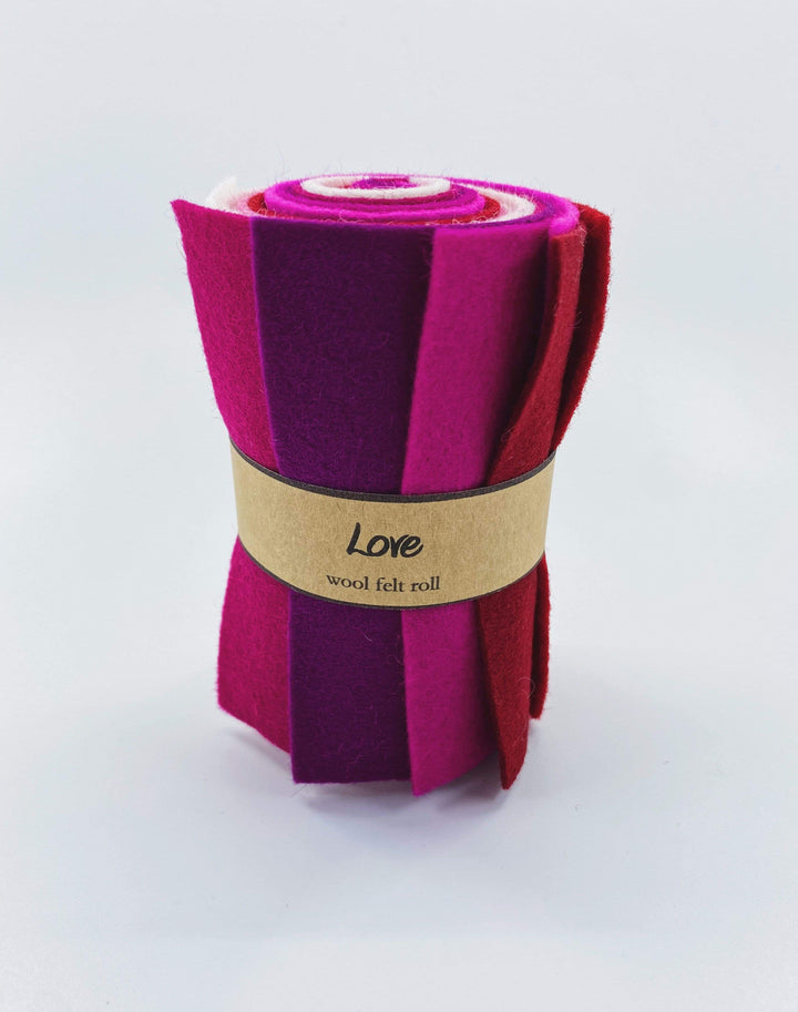 Large Wool Felt Roll - Love