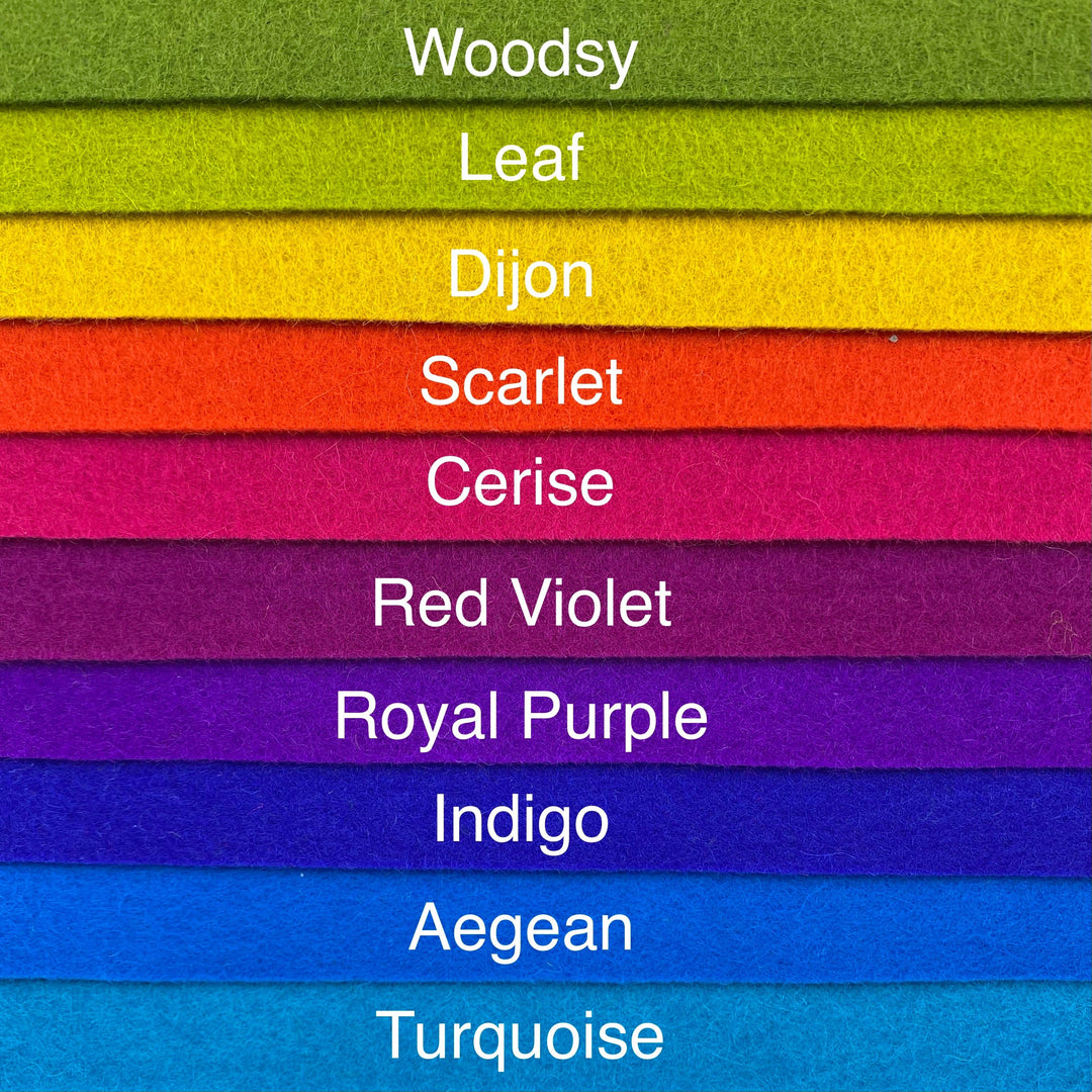 Large Wool Felt Roll - Modern Rainbow