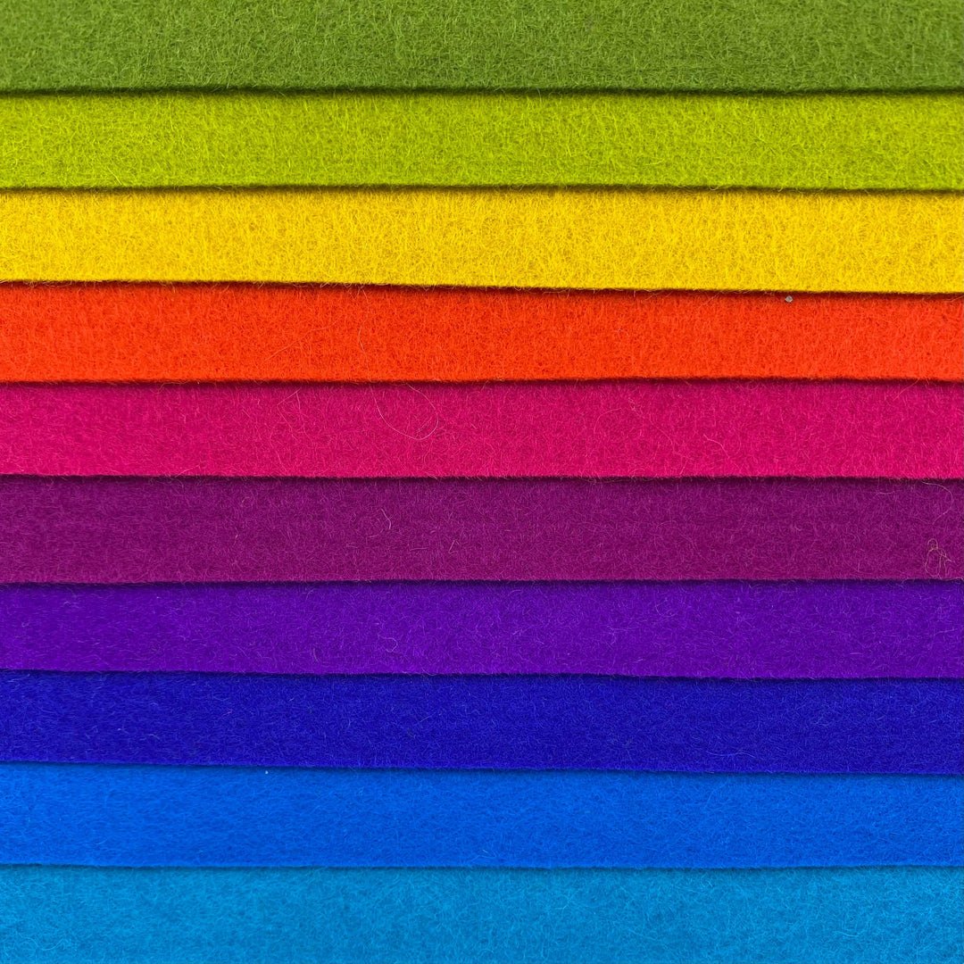 Large Wool Felt Roll - Modern Rainbow