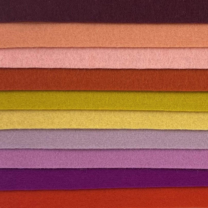 Large Wool Felt Roll ~ Sunset