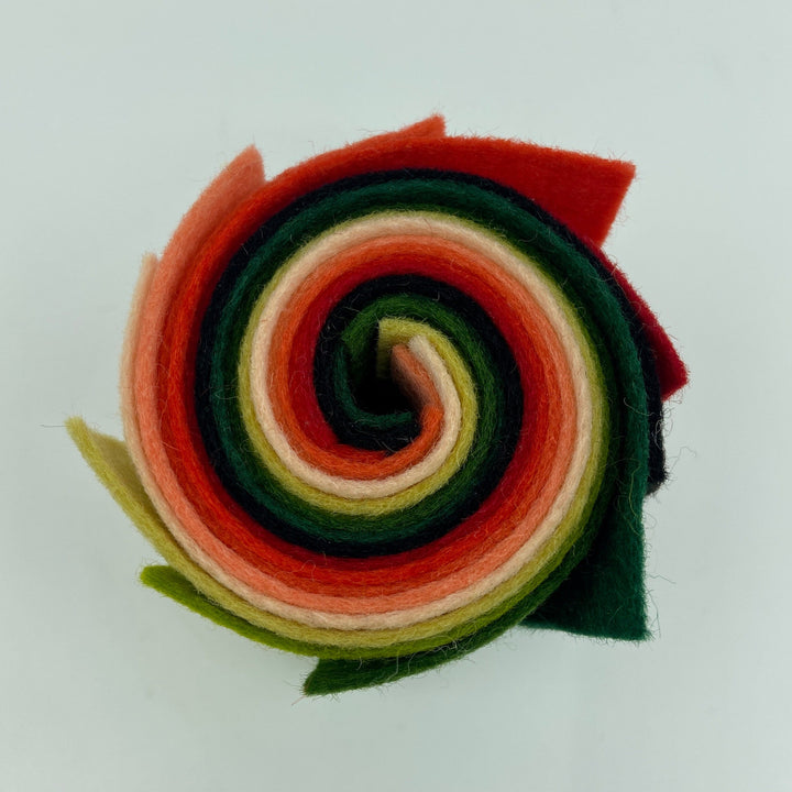 Large Wool Felt Roll - Watermelon