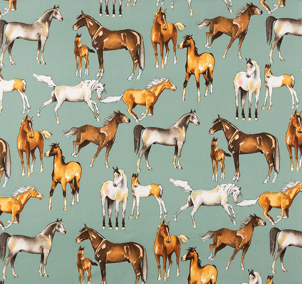Love of Horses in Sage - Nicole's Prints - Alexander Henry