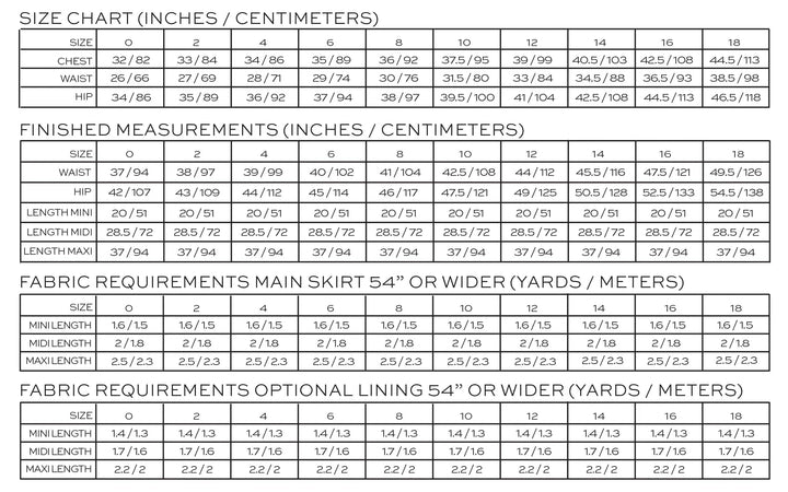Mave Skirt - Sizes 0-18 - True Bias