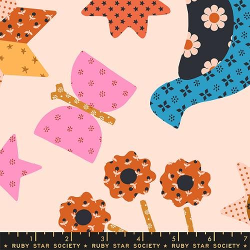 Default Meadow Star - Applique Menagerie in Peach - RSS