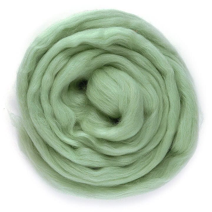 Default Merino Roving in Mint - 50 gram bag - Color 639 - Raised and Procesed in Europe