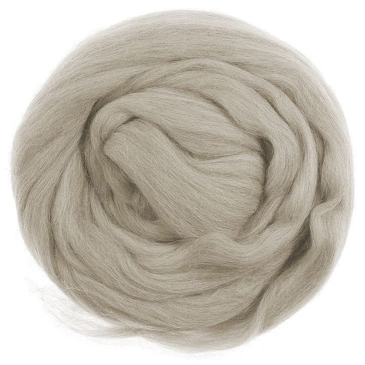 Default Merino Wool Top Roving in Beige Mix - 50 gram bag (1.75oz) - Color 696 - Raised and Procesed in Europe