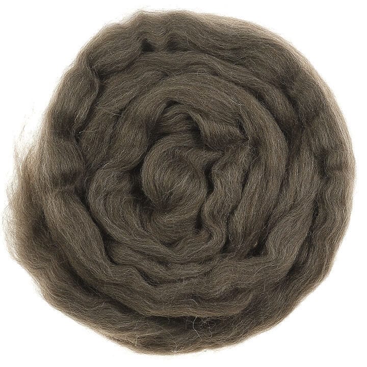 Default Merino Wool Top Roving in Earth Blend - 50 gram bag (1.75oz) - Color 652 - Raised and Procesed in Europe
