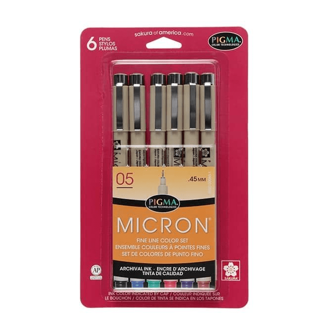 Default Micron Pen Set .45mm (05) Asst. 6pk