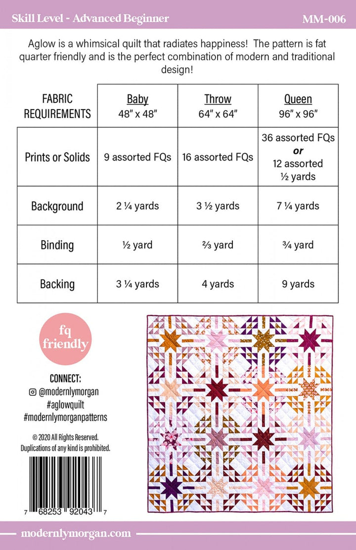 Default Modernly Morgan Quilt Pattern - Aglow
