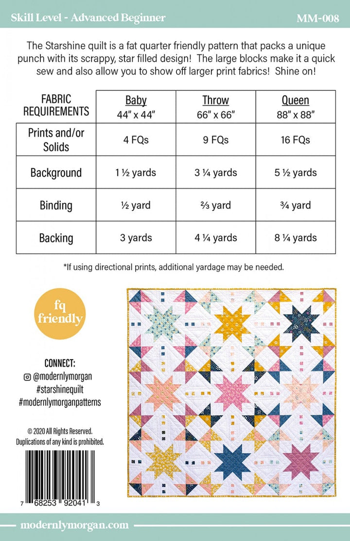 Default Modernly Morgan Quilt Pattern - Starshine
