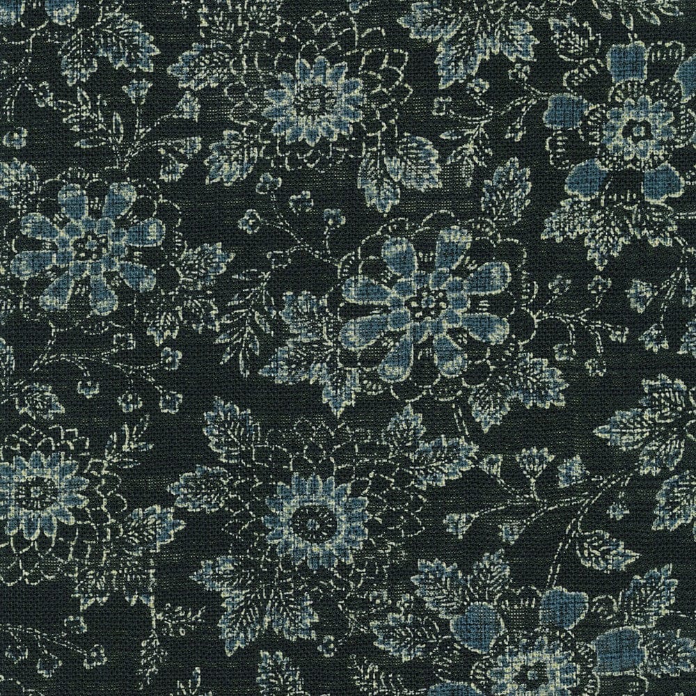 Default Nara Homespun - Blue Floral on Navy - Sevenberry