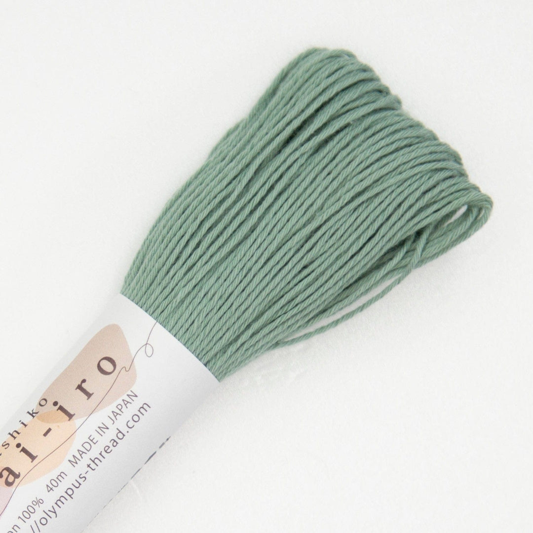 Needs Sku - Sashiko Thread - 44 Yard Skein in Smoky-tone Green