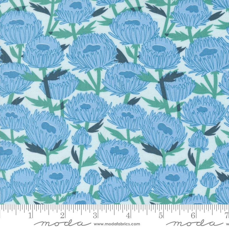 Default November Floral in Lightest Blue - Love Letter - Lizzy House