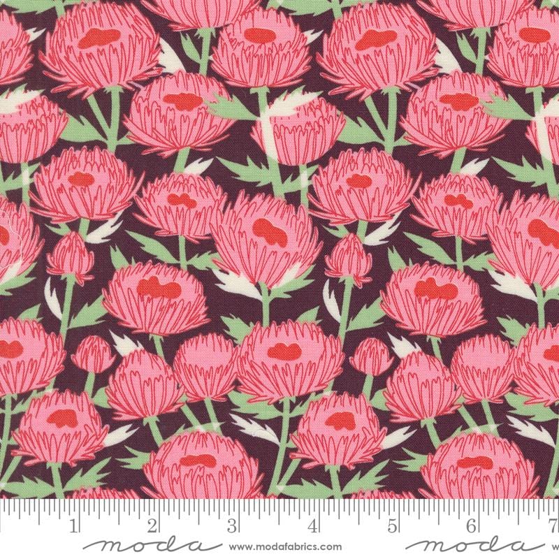 Default November Floral in Merlot - Love Letter - Lizzy House