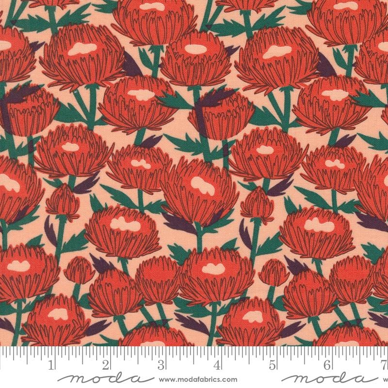 Default November Floral in Peach - Love Letter - Lizzy House