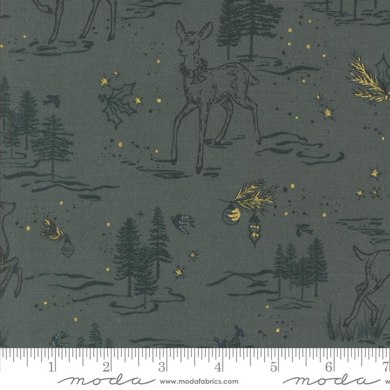 Default Oh Deer in Dusk Metallic - Old World Yuletide