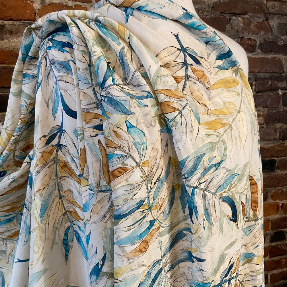 Default Painted Leaves - Picasso Rayon Poplin