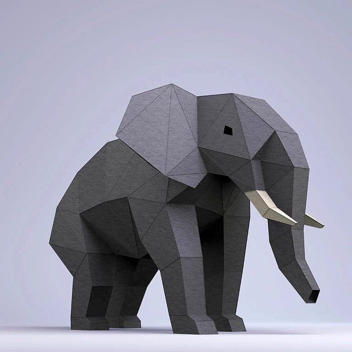 Default Papercraft World 3D Model Kit - Elephants