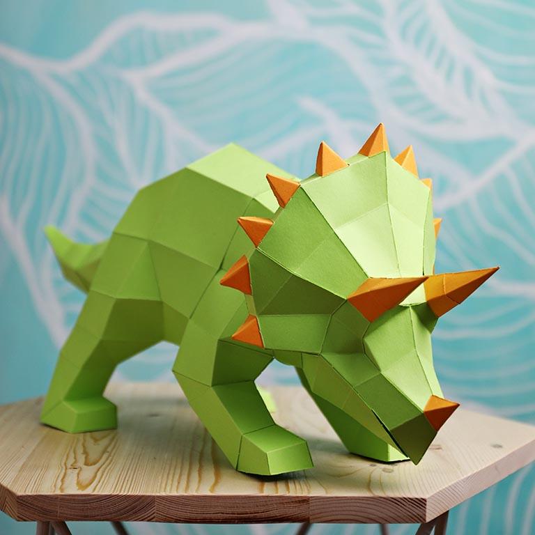 Default Papercraft World 3D Model Kit - Triceratops