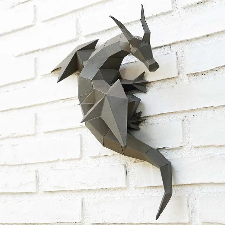 Default Papercraft World 3D Wall Model Kit - Dragon