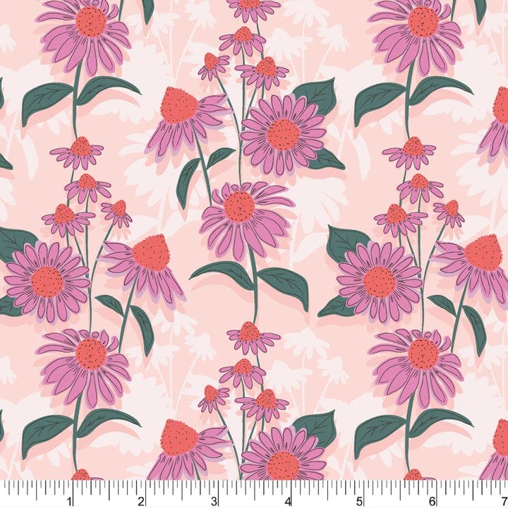 Default PicNYC - Echinacea in Blush - Phoebe Fabrics