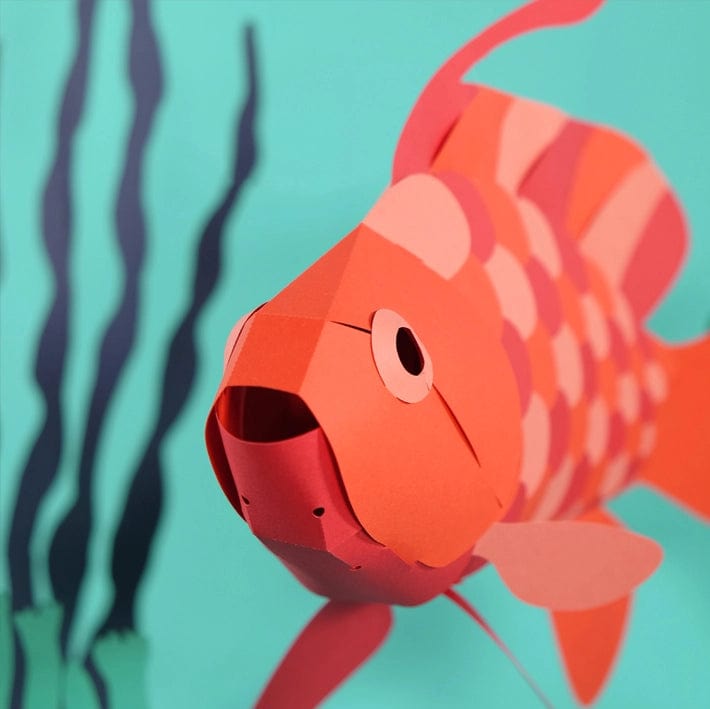 Plego 3D Paper Fish Kit - Anthias Anthias – Fiddlehead Artisan Supply