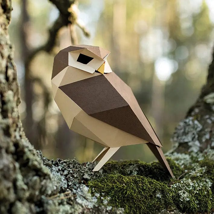 Default Plego 3D Paper Bird Kit - Athene Noctua