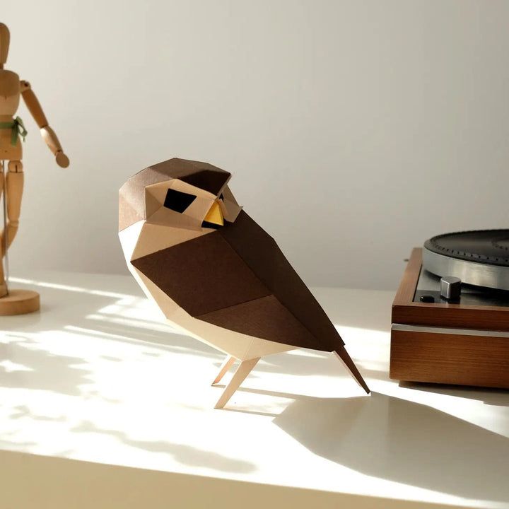 Default Plego 3D Paper Bird Kit - Athene Noctua