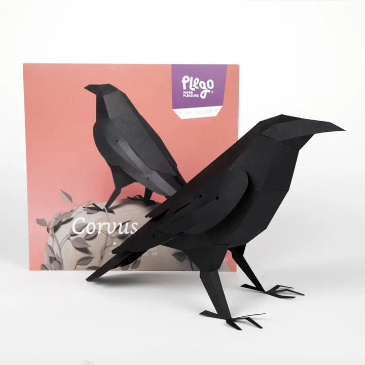 Default Plego 3D Paper Bird Kit - Corvus Corax