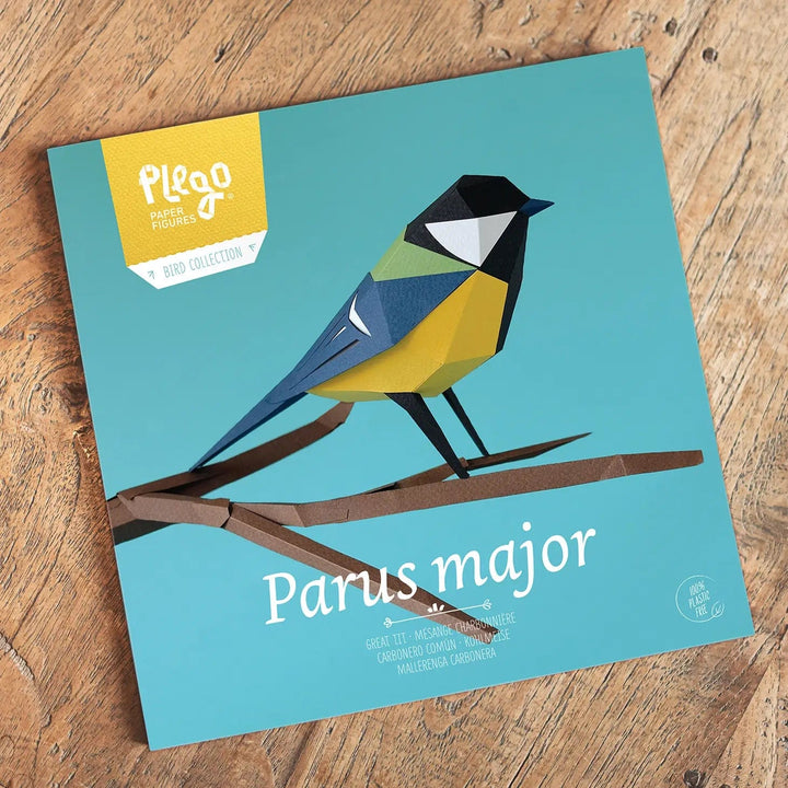 Default Plego 3D Paper Bird Kit - Parus Major