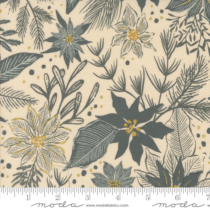 Default Poinsettia in Eggshell Metallic - Old World Yuletide