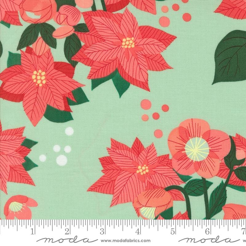 Default Poinsettia in Mint - Tiny Christmas