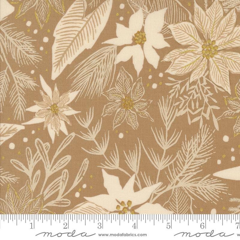 Default Poinsettia in Mushroom Metallic - Old World Yuletide