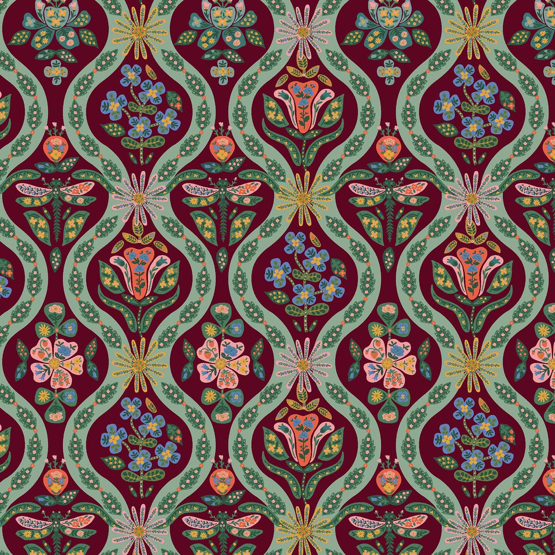 Default Posie in Burgundy Metallic - English Rose - Rifle Paper Co.