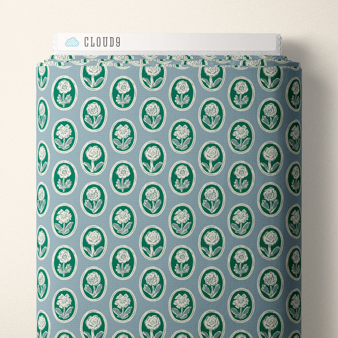 Default Pressed Flowers in Blue/Green - Happy Homestead