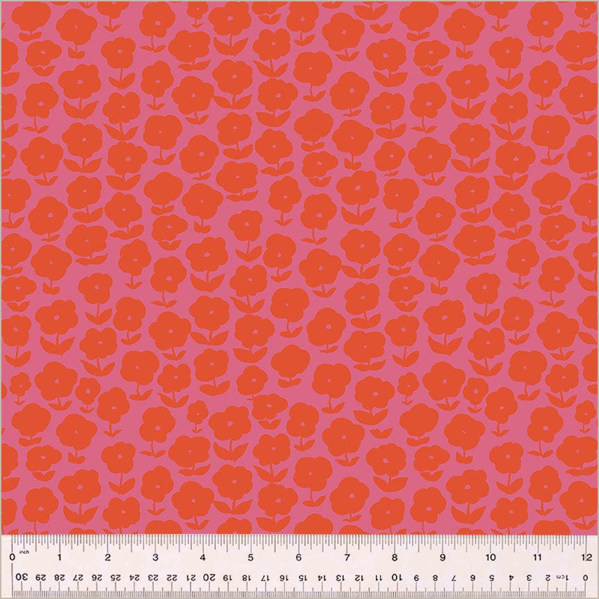 Default Puff Daisy in Purple/Red - Ruby and Bee Blenders - Heather Ross