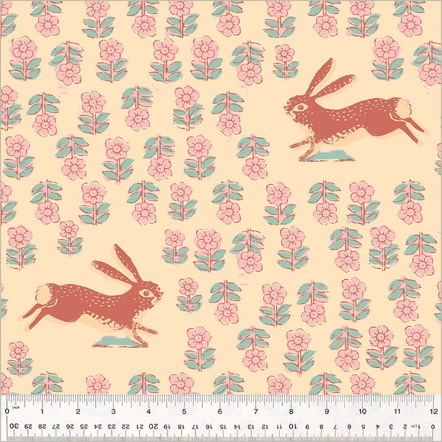 Default Rabbit in Blush - WIDEBACK - Meadows - Heather Ross